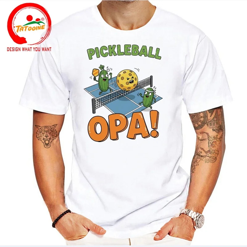 Funny Anime Meme Pickle Pickleball T Shirt Men Fashion Trendy Casual Clothing Stylish Tops Tee Shirt Leisure Tshirt Men's T-Shir