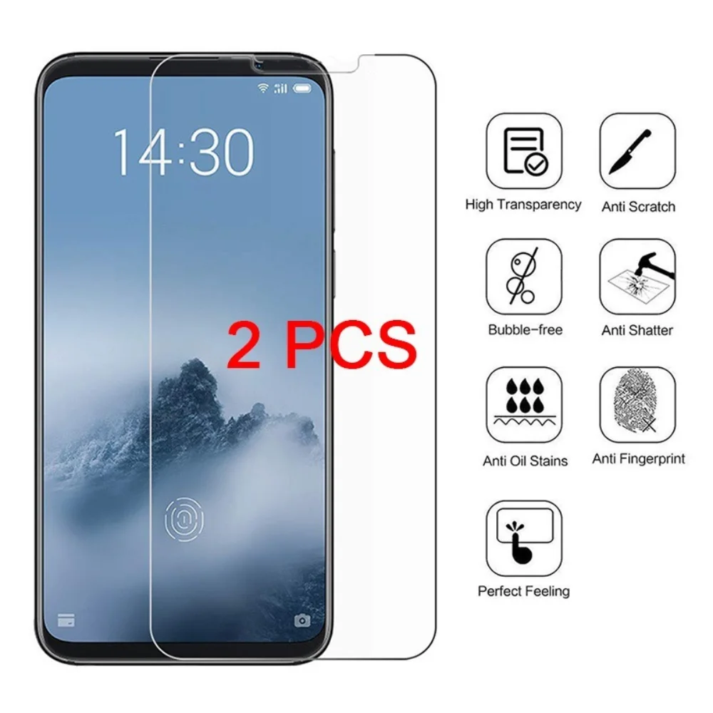 2 Pieces Protective Glass Screen Protector Film for Meizu U20 U10 E E2 9H Tempered Glass for Meizu 15 Lite 16 Plus 16X 16S Hard