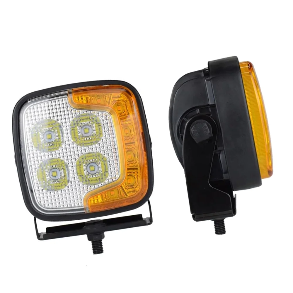 2 قطعة LED مصباح مزيج بدوره إشارة رافعة شوكية 10LED تحذير ضوء اليسار واليمين العالمي ل 12-24 فولت تيار مستمر الرافعات الشوكية حفارات #6