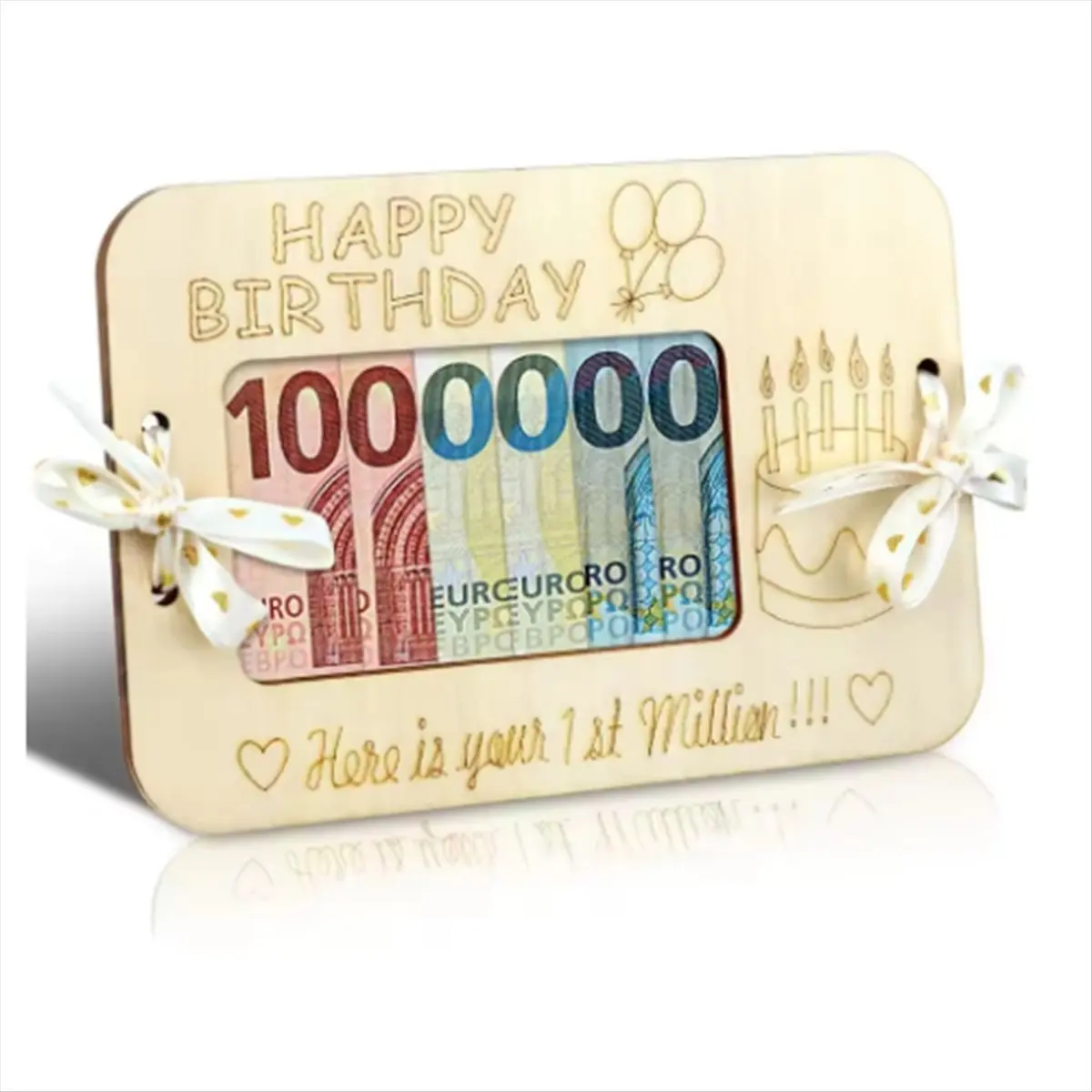 REST 2pcs Personalized Wooden Wallet Gifts - Balloon Pattern Cash Gifts, Birthday Cash Wallet Gifts, Birthday Party Gifts