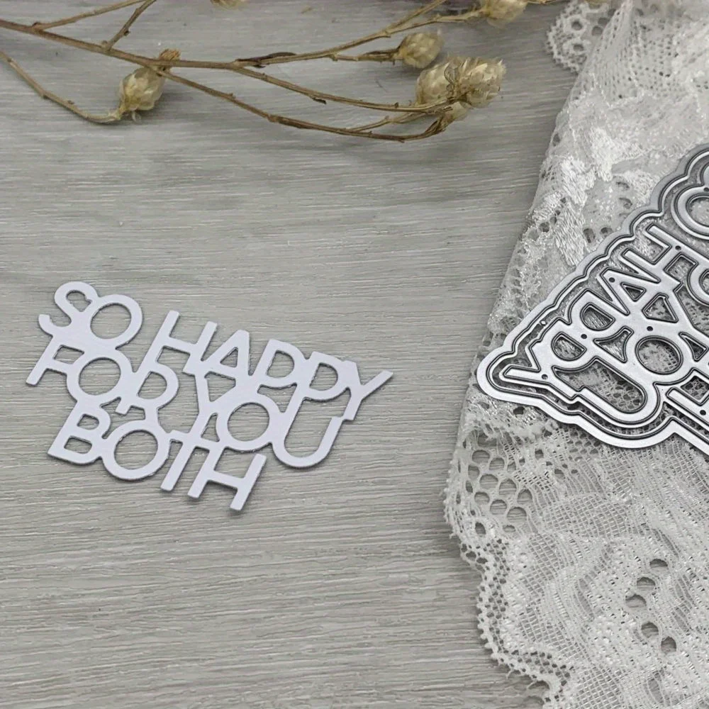 

1pcs metal cutting dies cut die mold so happy for you both decoration Scrapbook paper craft blade punch stencils dies