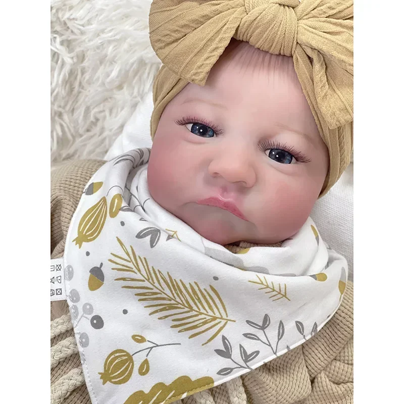 

48CM Reborn Baby Doll Sleeping Levi Lifelike Handmade 3D Skin Newborn Baby with Visible Veins Bebe Reborn Doll Toys for Girls