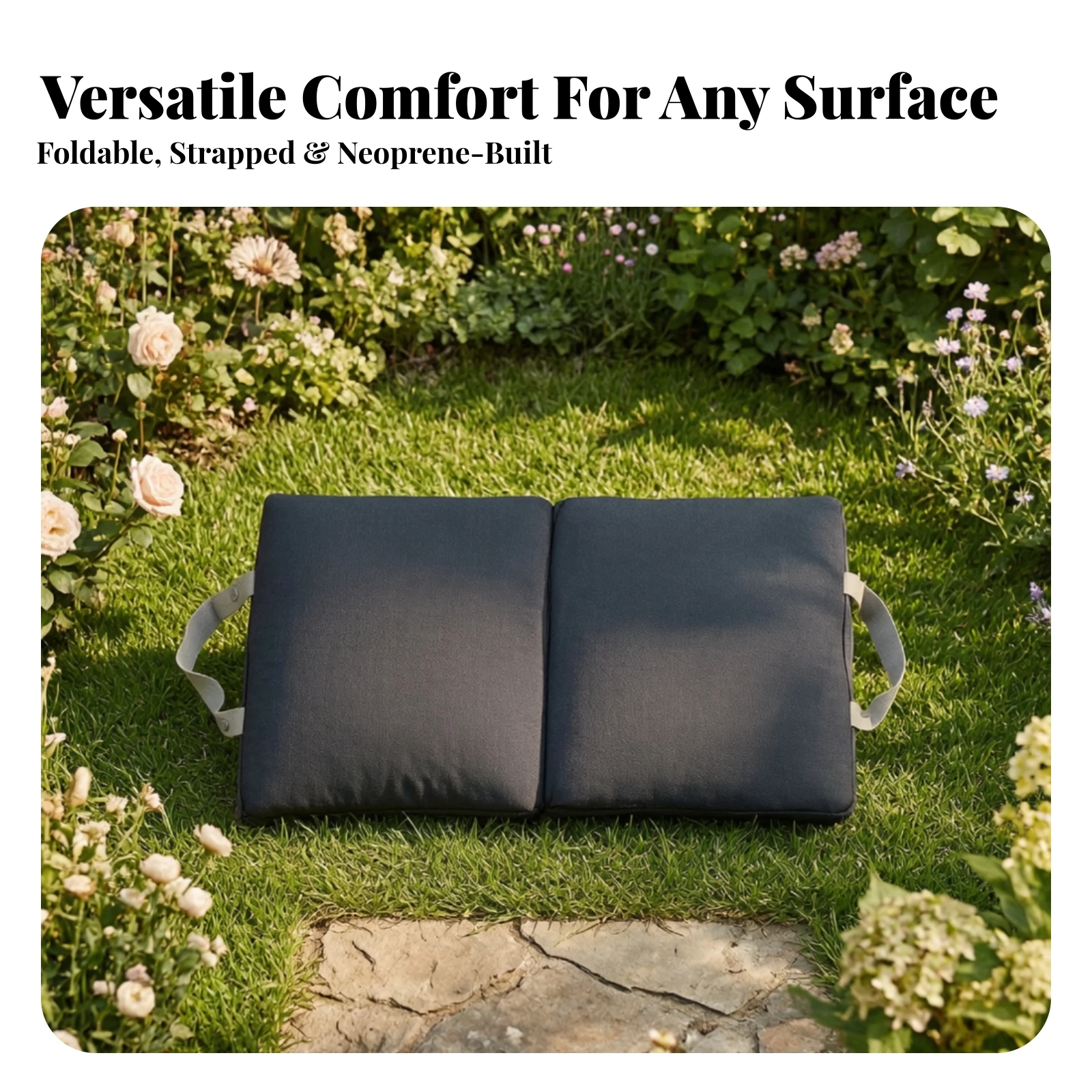 Foldable Neoprene Kneeling Pad Padded Garden Kneeler with Carrying Handles Foldable Picnic Mat with Carry Handles Portable
