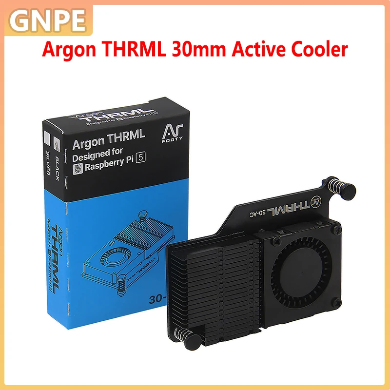 Argon THRML 30mm Active Cooler for Raspberry Pi 5 PWM Fan Aluminum Heatsink Radiator for RPi 5