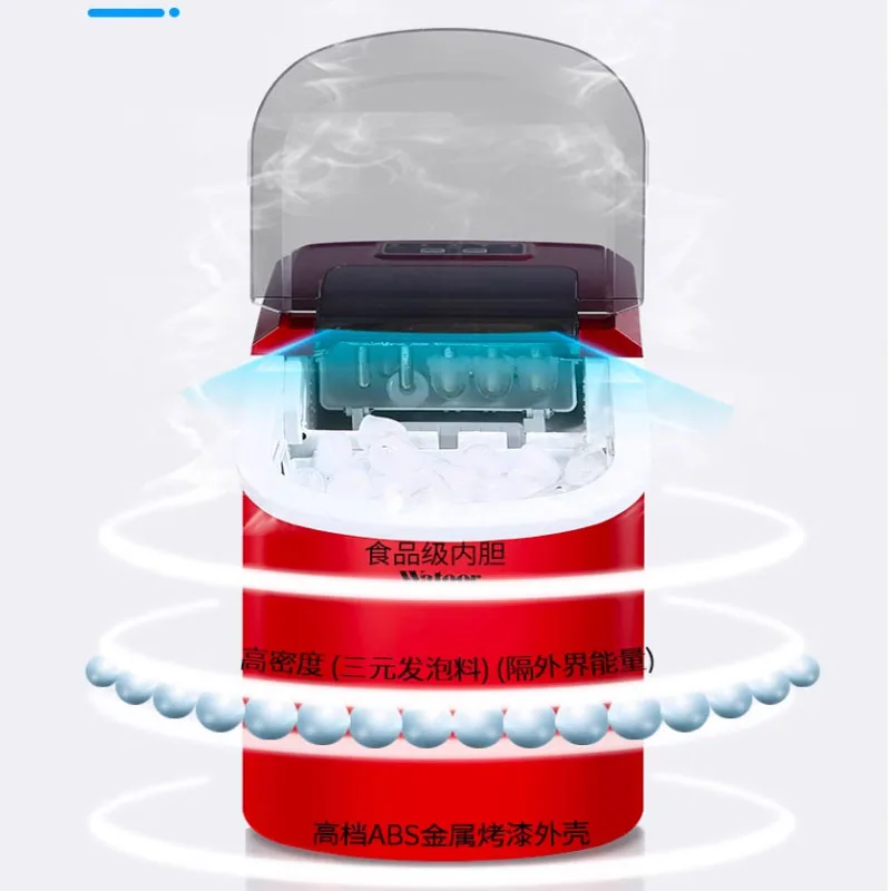 Macchina per il ghiaccio piccola per uso domestico, macchina per fare cubetti di ghiaccio da tavolo commerciale automatica, macchina per il ghiaccio, negozio di tè, caffetteria
