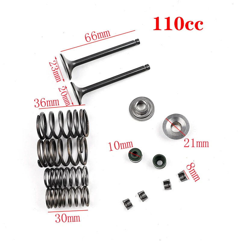 70 Valve Rebuild Kit Intake Exhaust Valves Springs For XL70 XR70 CRF70 ATC70 C70 CL70 CT70 SL70 70cc-90cc Cylinder Head