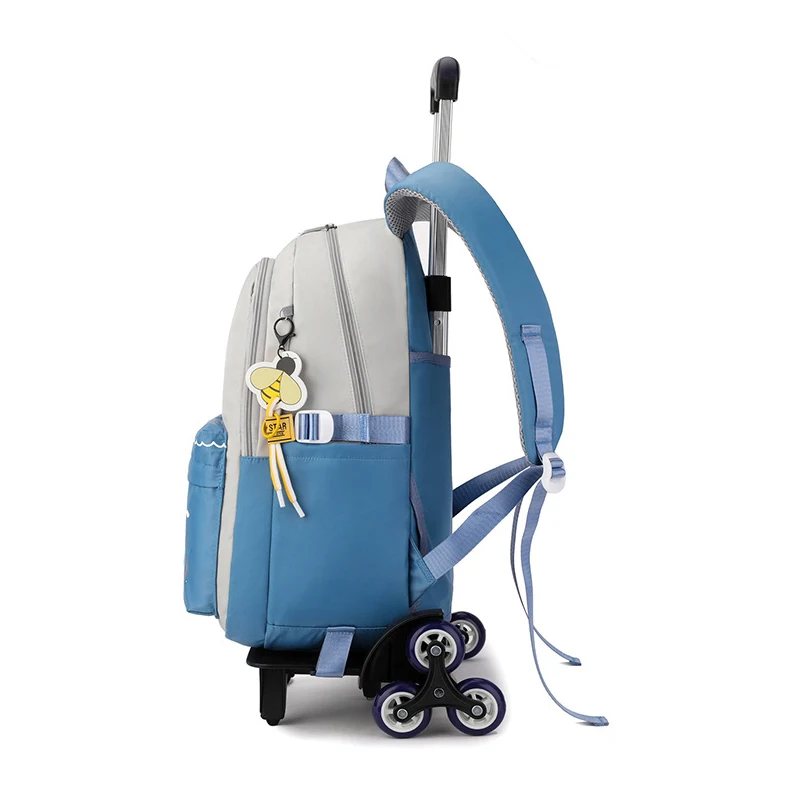 Student School bag Rolling Backpack Girls Boys Wheeled Bag Waterproof Trolley School bag With wheels Children Trolley backpack