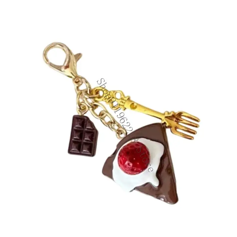 راتنج لطيف محاكاة الهاتف الغذائي سحر مفتاح القهوة القهوة قلادة الأكياس الإبداعية الملحق #5