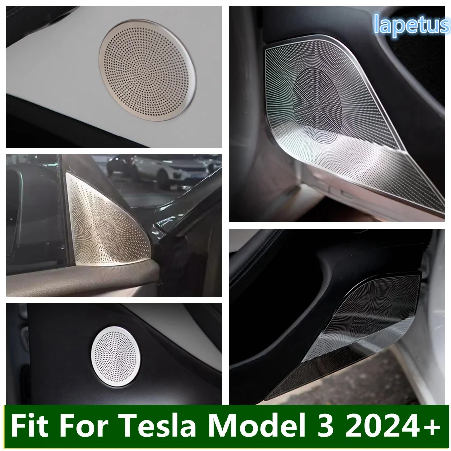 

Pillar A Stereo Speaker Audio Loudspeaker Sound Decoration Frame Cover Trim Fit For Tesla Model 3 2024 + Car Accessories