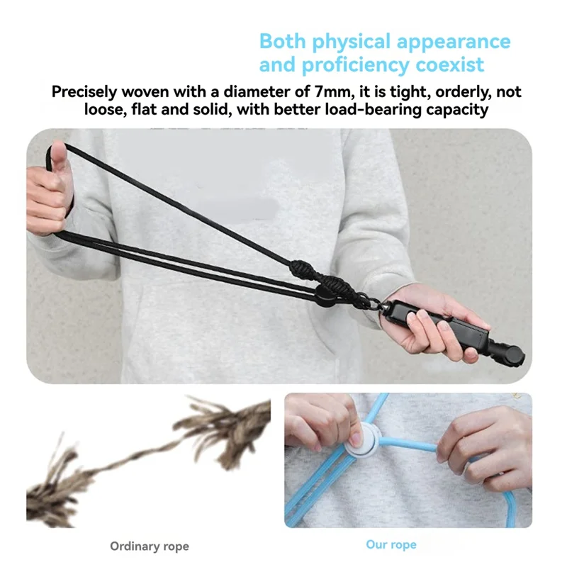 ABDE-Camera Lanyard Neck Strap Adjustable With 1/4In Screw Anti-Lost Security Rope For Pocket 3 X3 X4 Gopro A