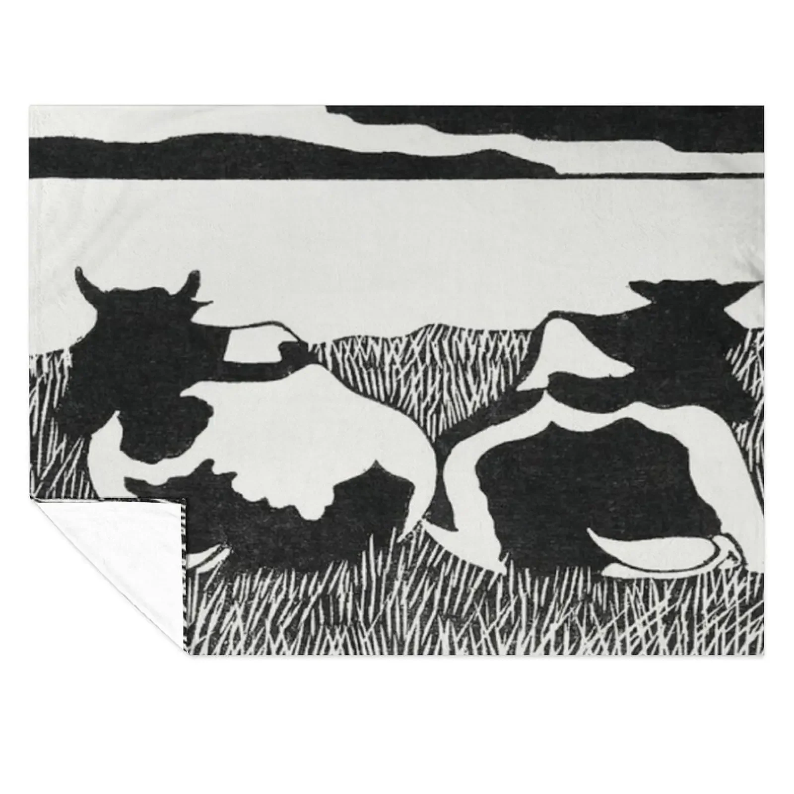 

vintage cow art Throw Blanket Cute Stuffeds Heavy Quilt Blankets