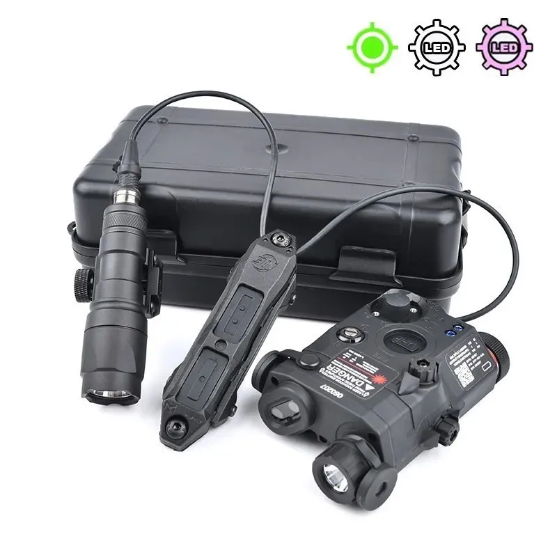 WADSN PEQ 15 Airsoft equipments Red Green Blue Powerful Laser Dot IR Indicator Surefir M600 M600C Flashlight Dual Control Switch