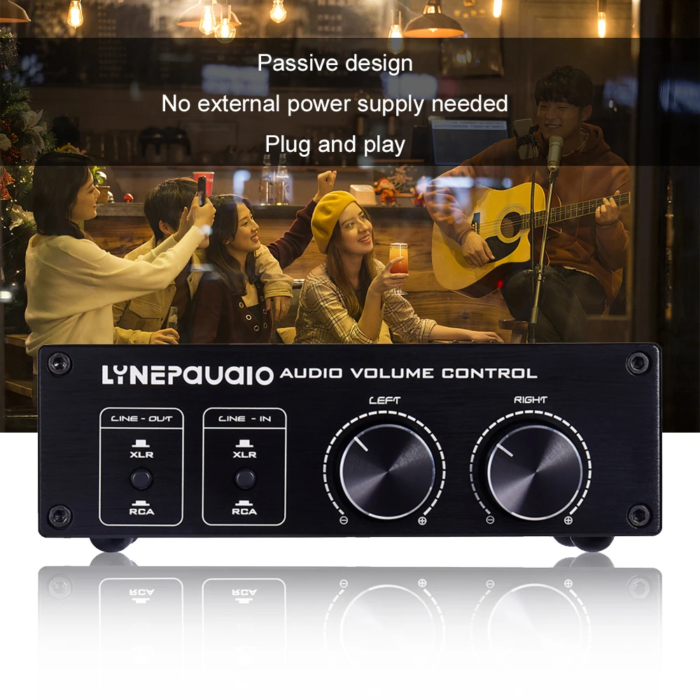 Passive  Volume Controller with Fully Balanced and Single Ended Mode for Home Stereo System Preamplifier Speaker