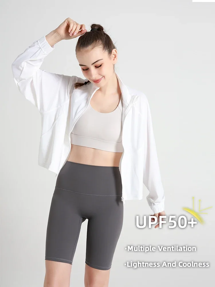 Long Sleeve Yoga Shirt Fitness Workout Sport Tops Gym Clothing Women Exercise Running Quick Dry Zipper Yoga Suit Coat Sportswear