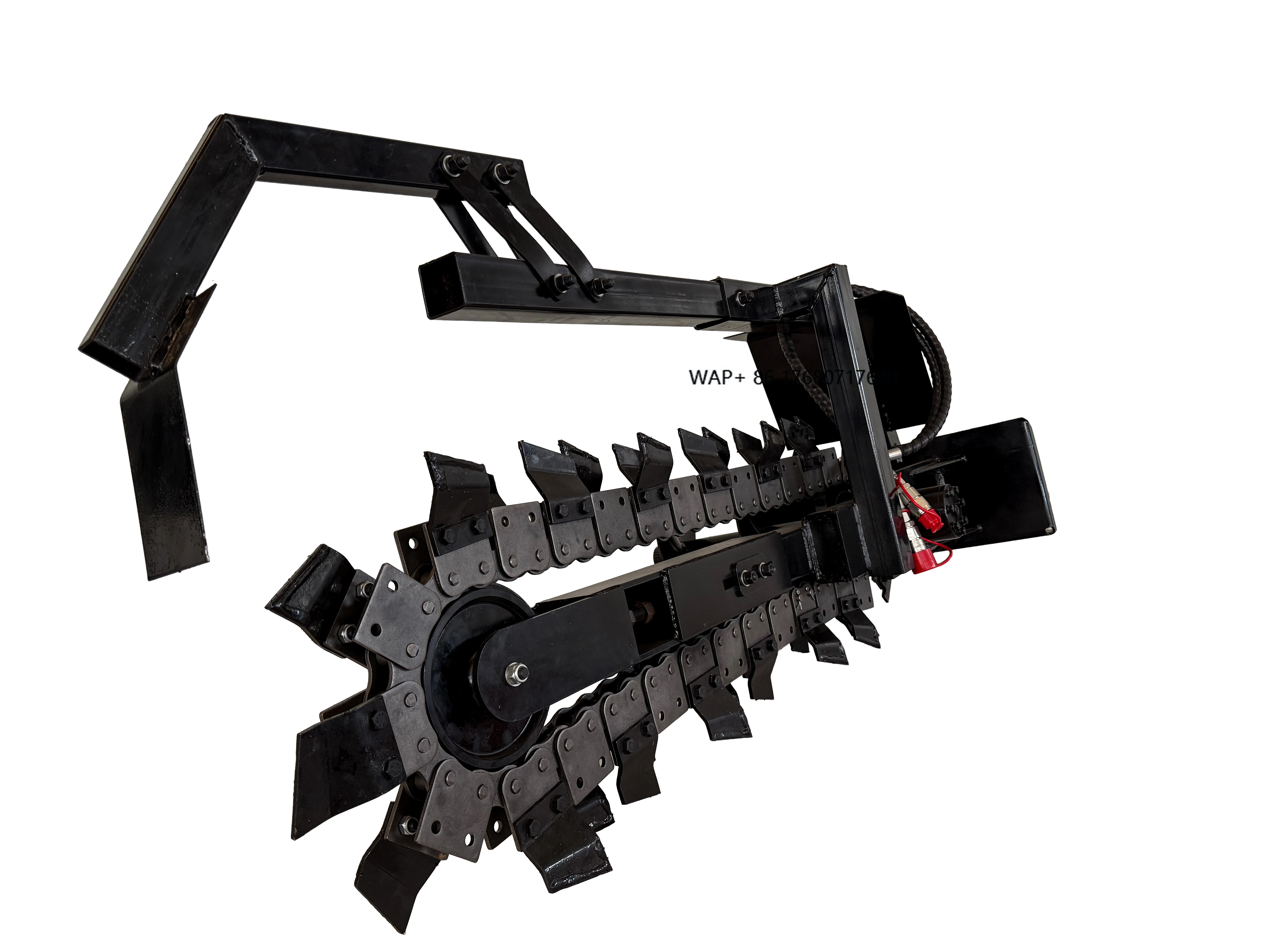 Factory Supply Farm Trencher With Chain Saw Ditching Trenching Machine for Sale for Skid Steer Loader