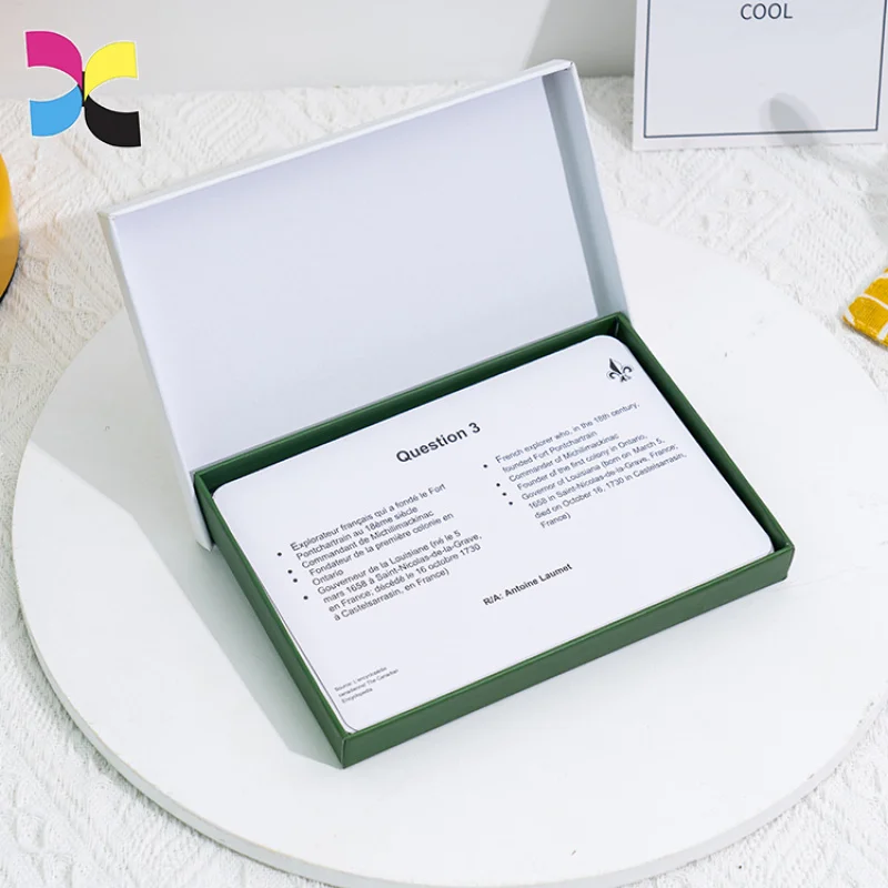 custom.Handcrafted Deluxe Custom Card Game Sets Luxury Boxed Board Game Cards Made From Fancy Paper Cardboard Coated Paper