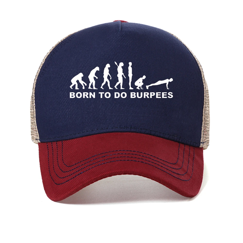 

New Fashion cap for Men Evolution Burpees Instructor Crossfit Funny T Shirt fashion casual Breathable snapback hat trucker hats