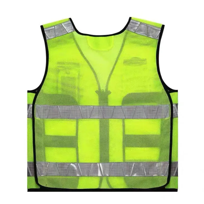 Alta Visibilidade Reflective Segurança Mesh Vest, Colete Policial Respirável, Terno De Ciclismo Da Motocicleta, Trabalhador Da Construção, Roupa De