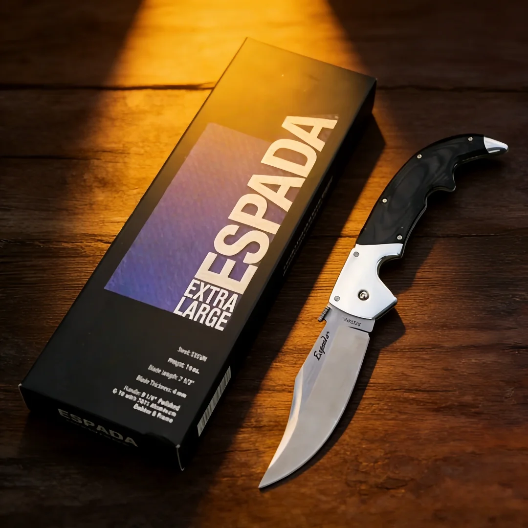 Sparta-XL 62MA, un cuchillo plegable multifuncional, fabricado en acero S35V, adecuado para acampar, pescar y uso de emergencia al aire libre.