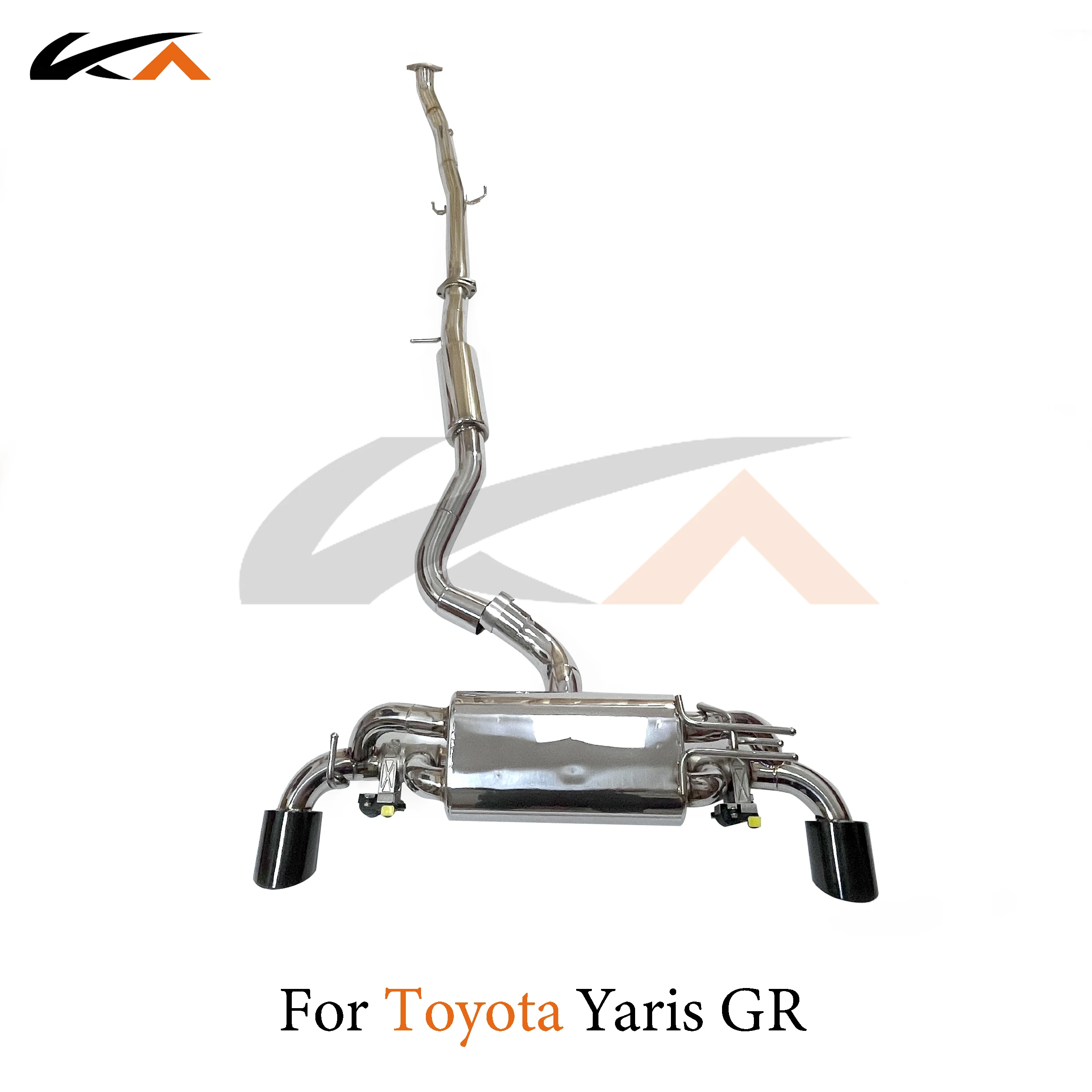 KA Tuning exhaust system stainless catback for Toyota Yaris GR 1.6T rear section performance muffler valve