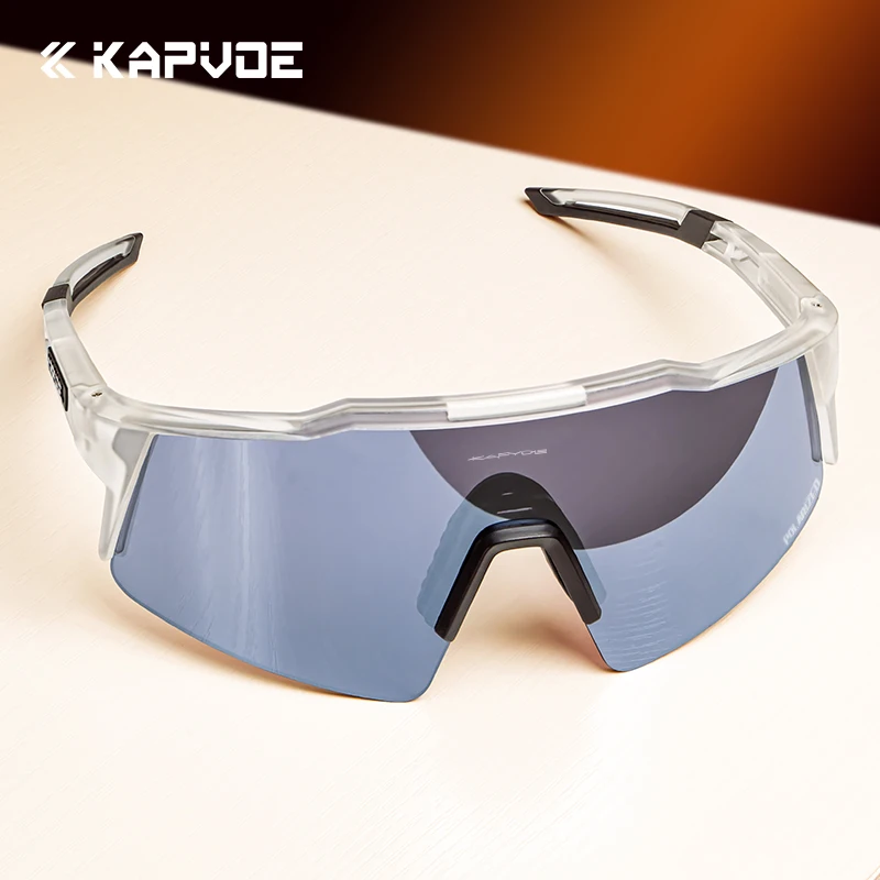 Kapvoe 2026 Wanderbrille Radfahren Laufen Fahren Sonnenbrille für Männer Fahrrad UV400 Brille Klettern Bergsteigen Camping Schutzbrille