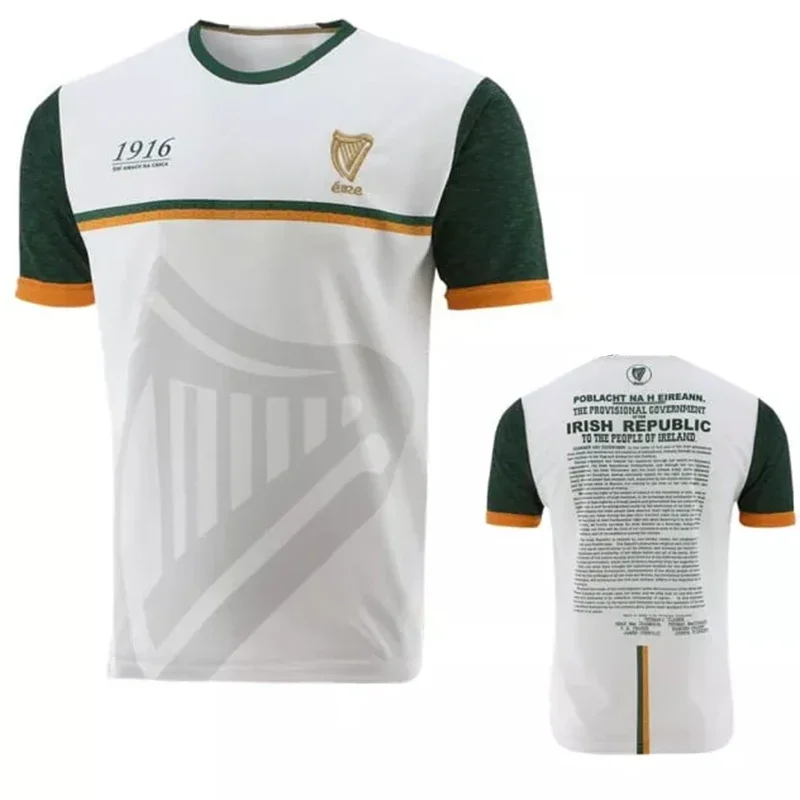 1916 Commemoration Jersey 3D Printed Sports Football T-Shirt Collins Commemoration Jersey Ireland Men's Shirt Top Motocycle Tops