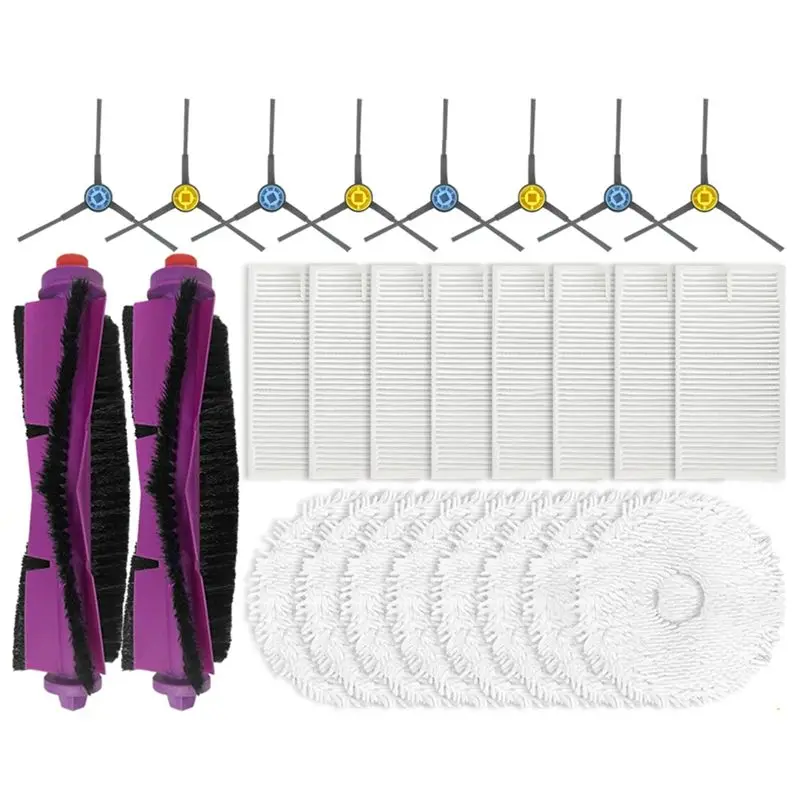 (A65I) Accessory Set Fit for Obode P8 Robot Vacuum Cleaner Parts Main Side Brush Mop Filter