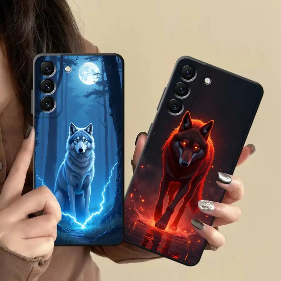 Phone Cover Case for Samsung Galaxy A05 A57 A15 A52 A36 A55 A53 A17 A73 A51 A06 A23 A25 A16 A37 A50 A70 A13 A41 A12 Elegant Wolf