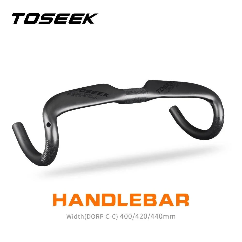 TOSEEK ZXB-TWO Bike Carbon Road Handlebar 400/420/440mm UD Matte Internal Routing Road Bicycle Handlebar Road Bike Accessories