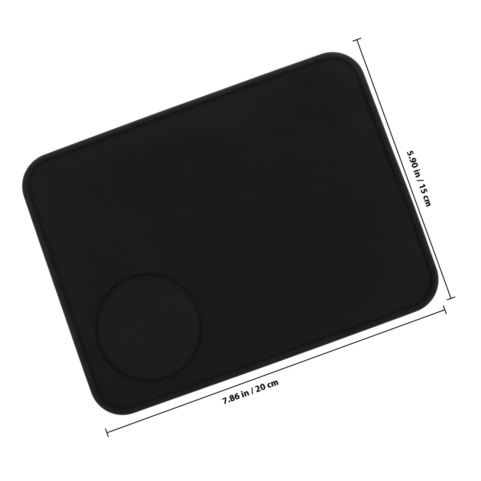 Non Slip Black Silicone Coffee Tamping Mat for Espresso Machines Countertops Home Kitchen Use Espresso Pad Black Silicone Mat