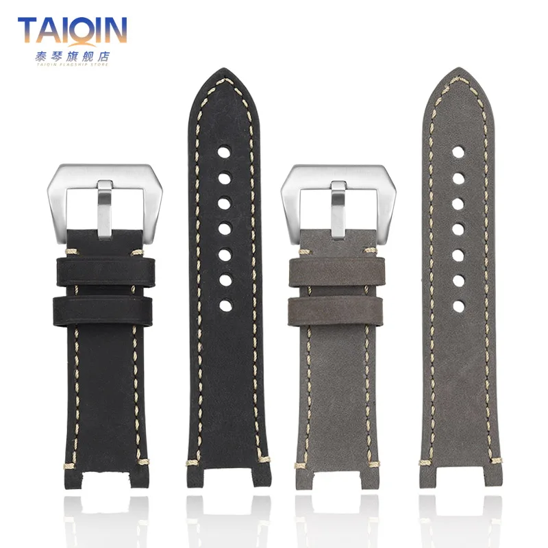 変更された牛革時計ストラップ,つや消し,マット,無料ツール,ティソット,t141ノッチ,レーシングシリーズ,1853, 0.417a, 24mm