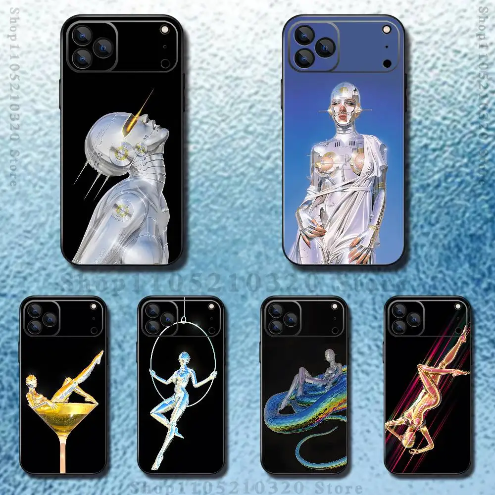 

Art H-Hajime Sorayamas Phone Case For iPhone 17,16,15,14,13,12,11 ,Pro Max,XS,X,XR,SE,Mini,8,7,Soft Silicone Black Cover