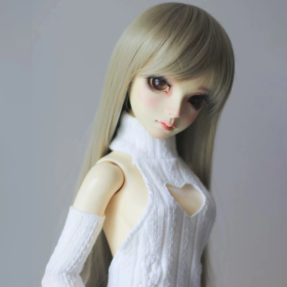 Fashion Sexy Openwork Heart-pattern Knitted Dress For 1/6 FR Babi Xianxian Supermodel Doll Daily Dress Up Clothes Accessories