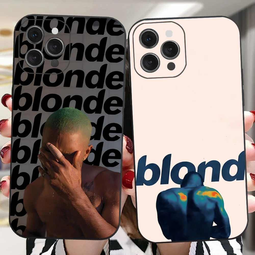 F-Frank B-Blonde O-Oceans Phone Case For IPhone 16 15 14 13 Pro Max 11 12 Mini X Xs XR Se 2022 Black Silicone Cover