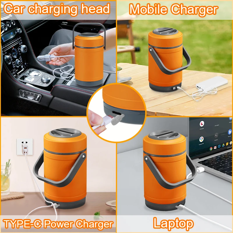 Portable USB Electric Lunch Box Stainless Steel Meal Heater 5V 12V 24V Car Truck Office Heated Bento Box Food Warmer Container