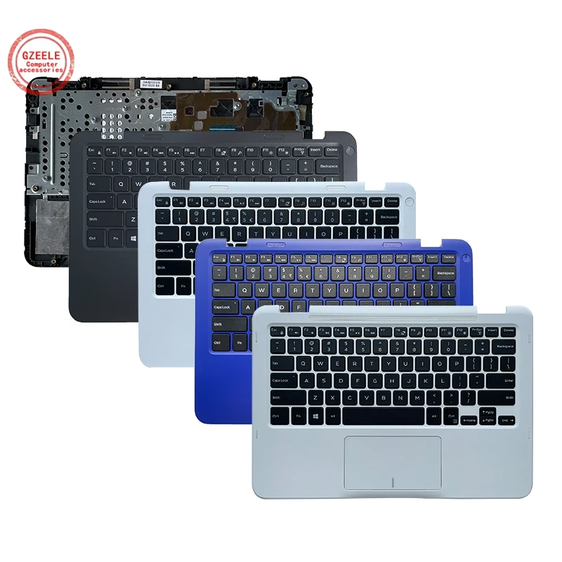 New For Dell Inspiron 11-3000 3162 3164 P24T 3168 3169 3179 P25T Laptop US Keyboard With Palmrest Upper Cover With Touchpad