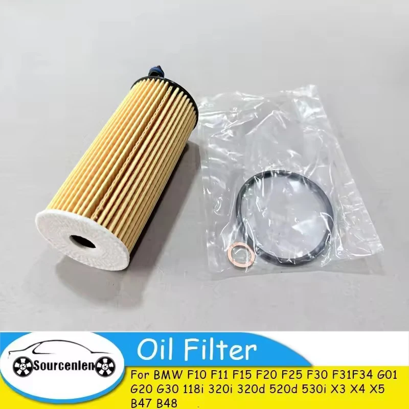 Filtro de aceite de coche 11428575211   Para BMW F10 F11 F15 F20 F25 F30 F31 F34 G01 G20 G30 118i 320i 320d 520d 530i X3 X4 X5 B47 B48 Motor