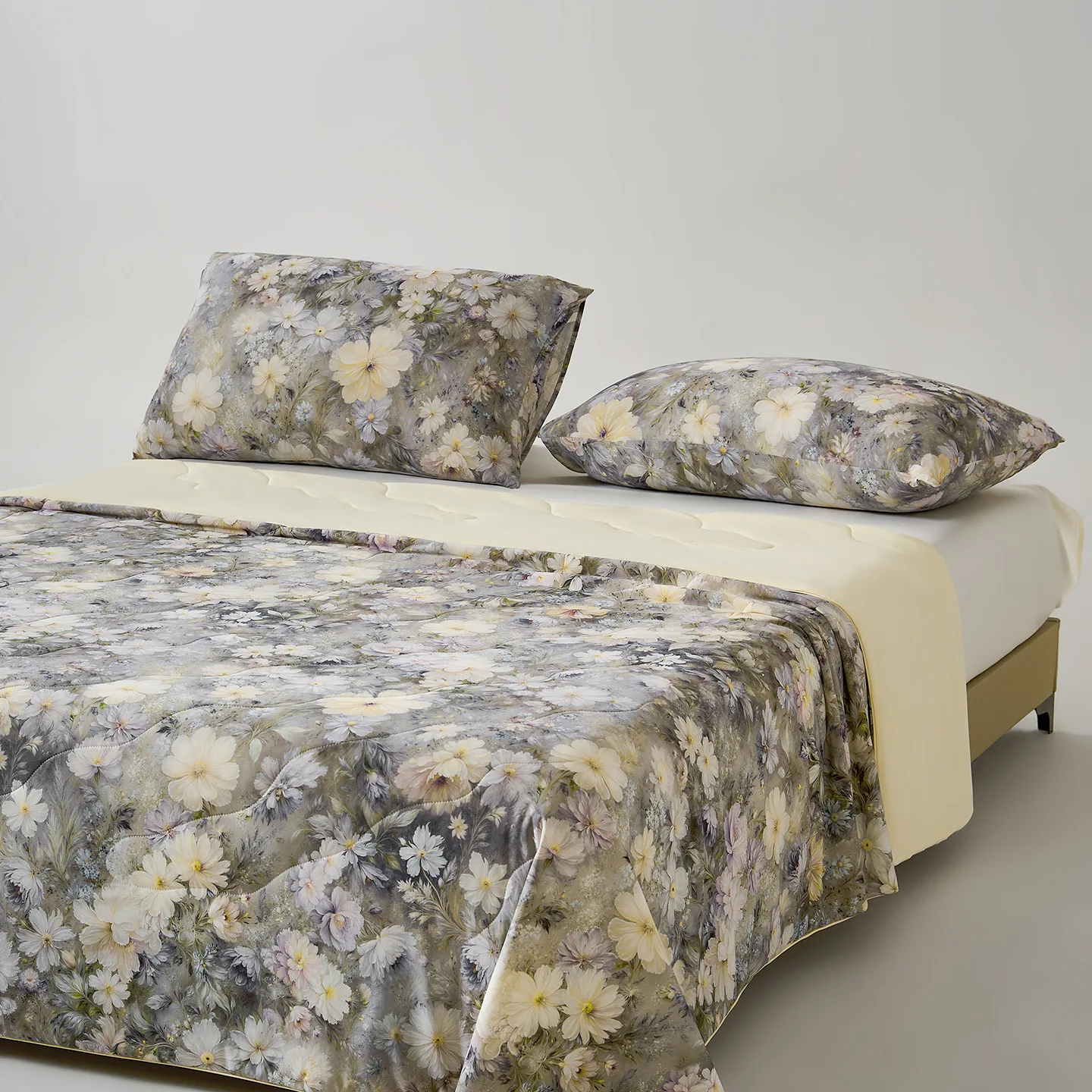 Nylon Spandex Mica Silk Printed Summer Quilt 1-Piece Cool Feeling Lightweight Comforter Washable Air Conditioner Blanket
