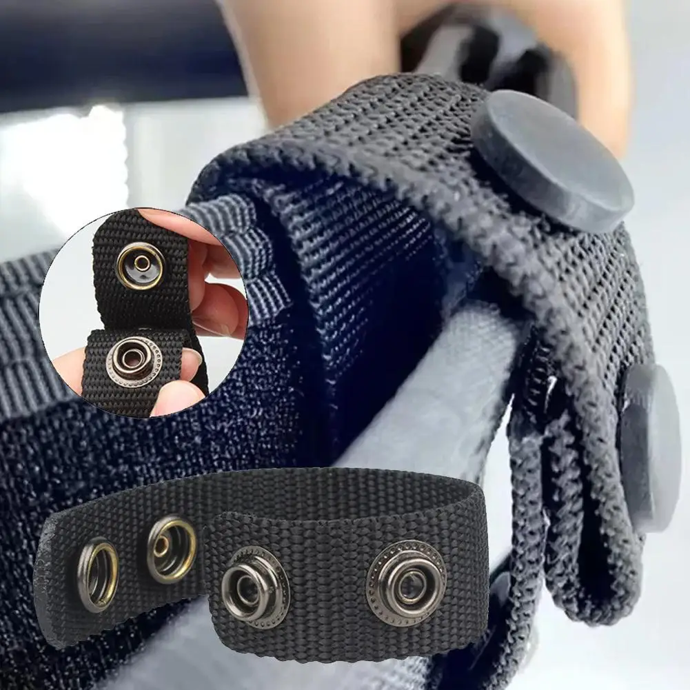 4/8/16Pcs Double Tactical Belt Retainer Loops Nylon Belt Keepers with Snap Buttons for Outdoor and Work Belts Accessory