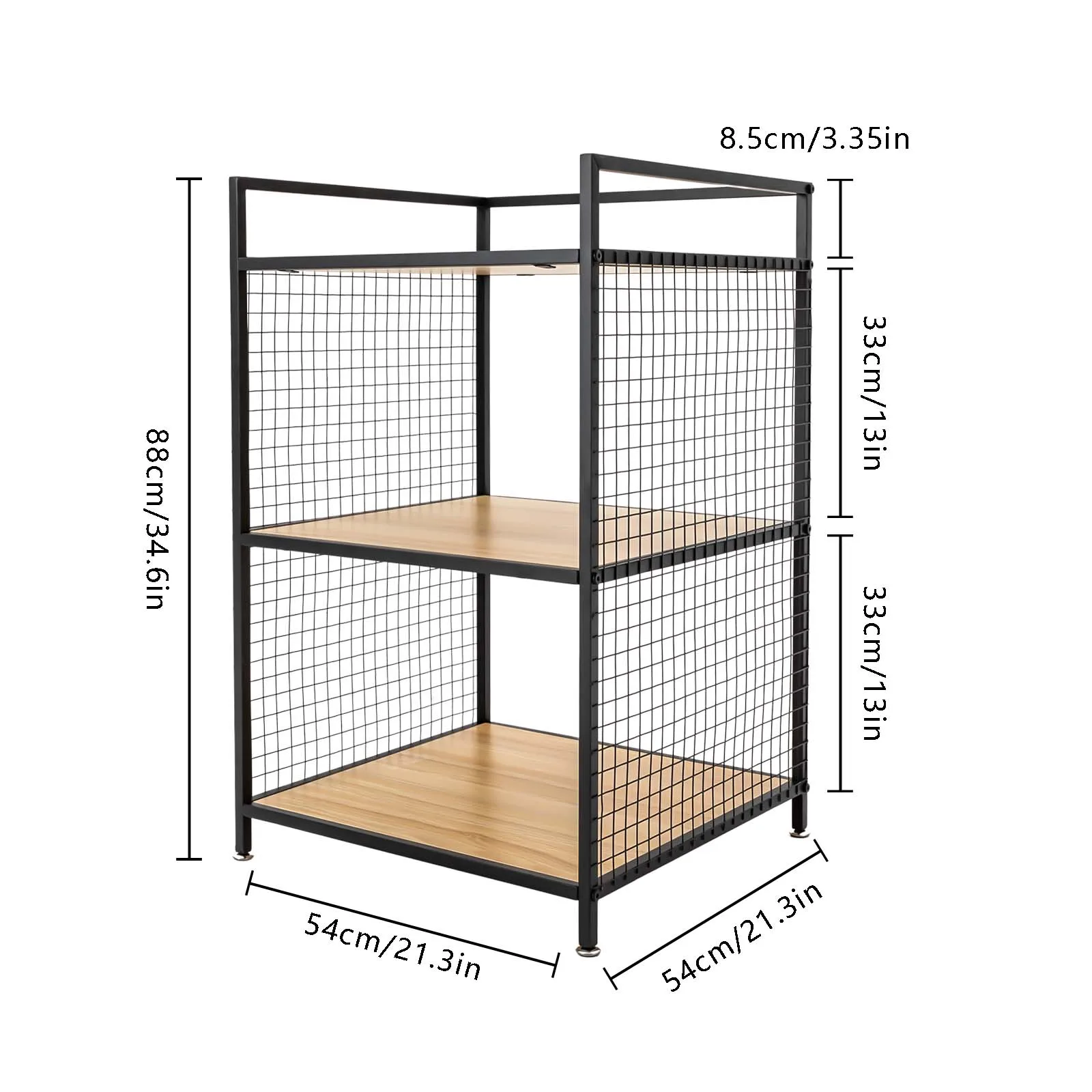 3-Tier Modern File Storage Rack Cabinet Printer Stand Printer Cart Easy To Install And Disassemble For Home Office