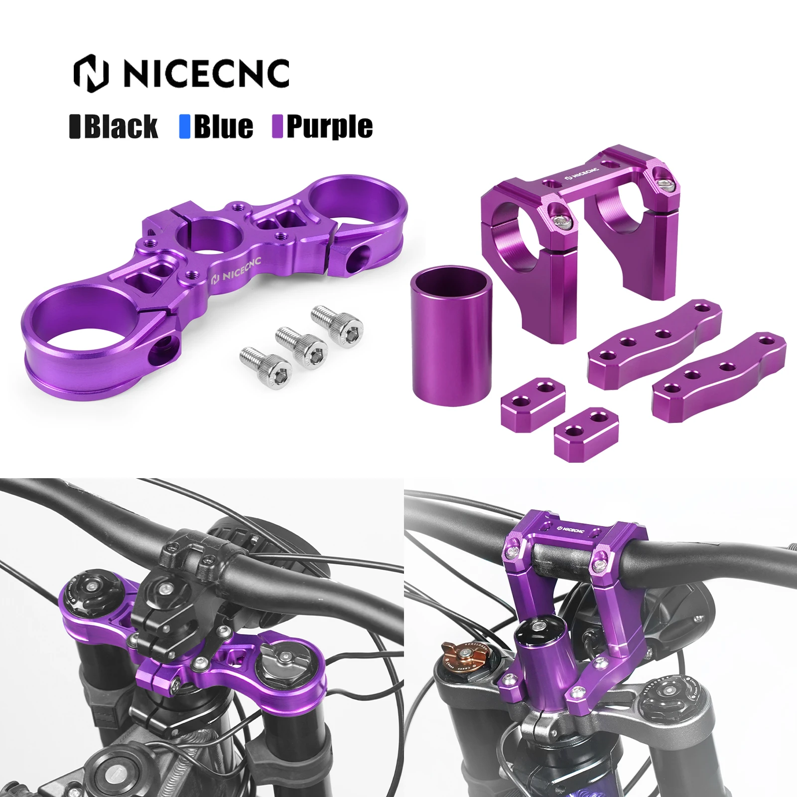 

NICECNC For Surron Light Bee X Upper Triple Clamp Top Link & Front Handlebar Bar Riser Mount Bracket For Sur-ron Light Bee S