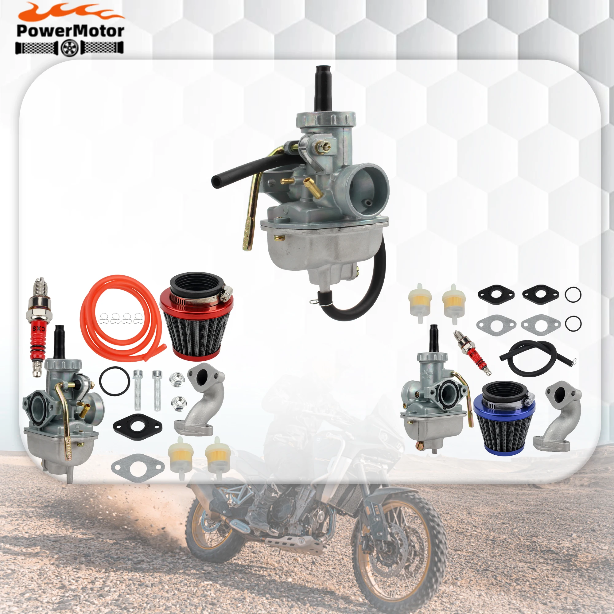 

PZ20 Motorcycle Carburetor for 49cc 70cc 90cc 100cc 110cc 125cc Carburetor Set Metal Material Carburetor Enduro Dirt Bike Parts