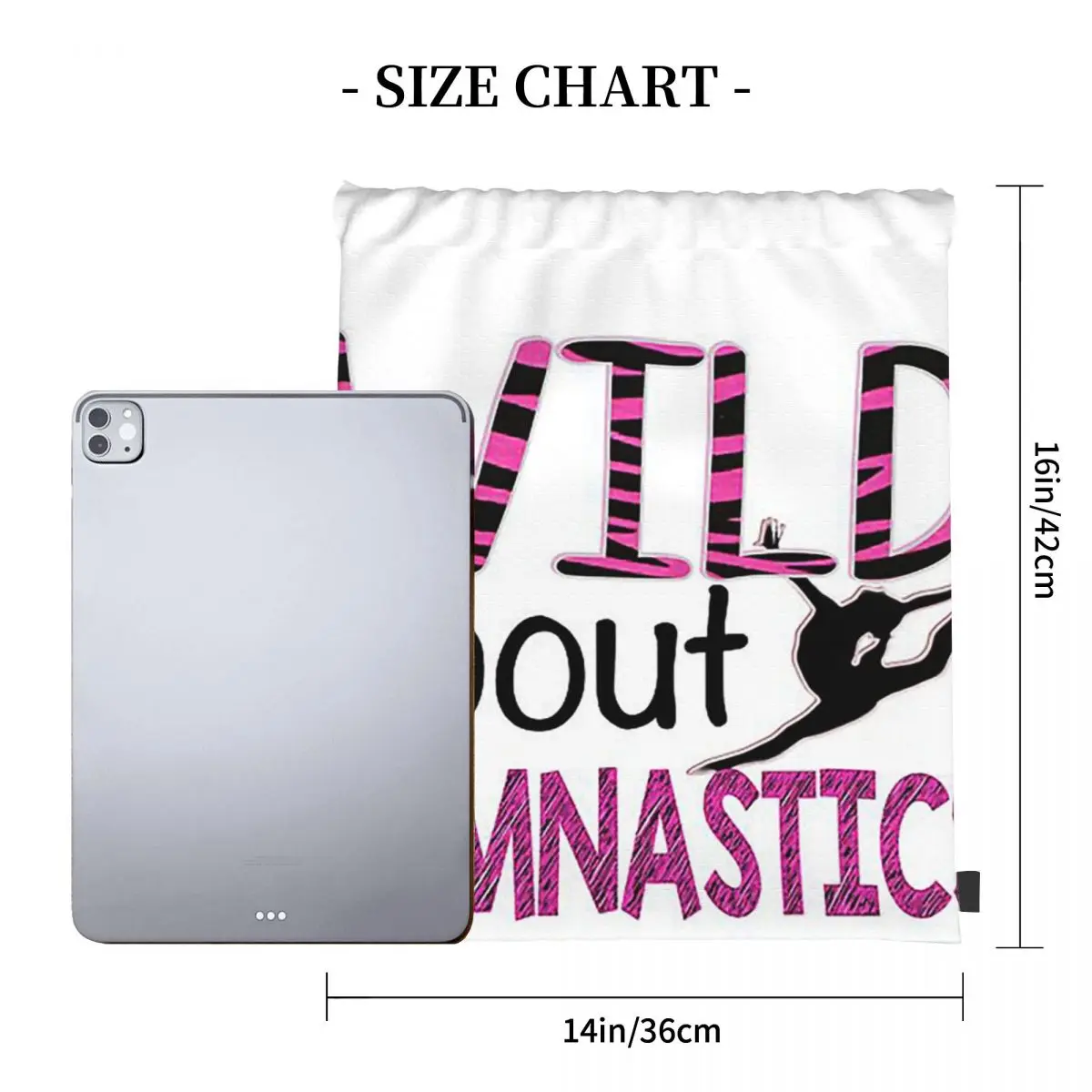 Wild About Gymnastics Backpacks Casual Portable Drawstring Bags Sports Bag Book Bags For Man Woman Students