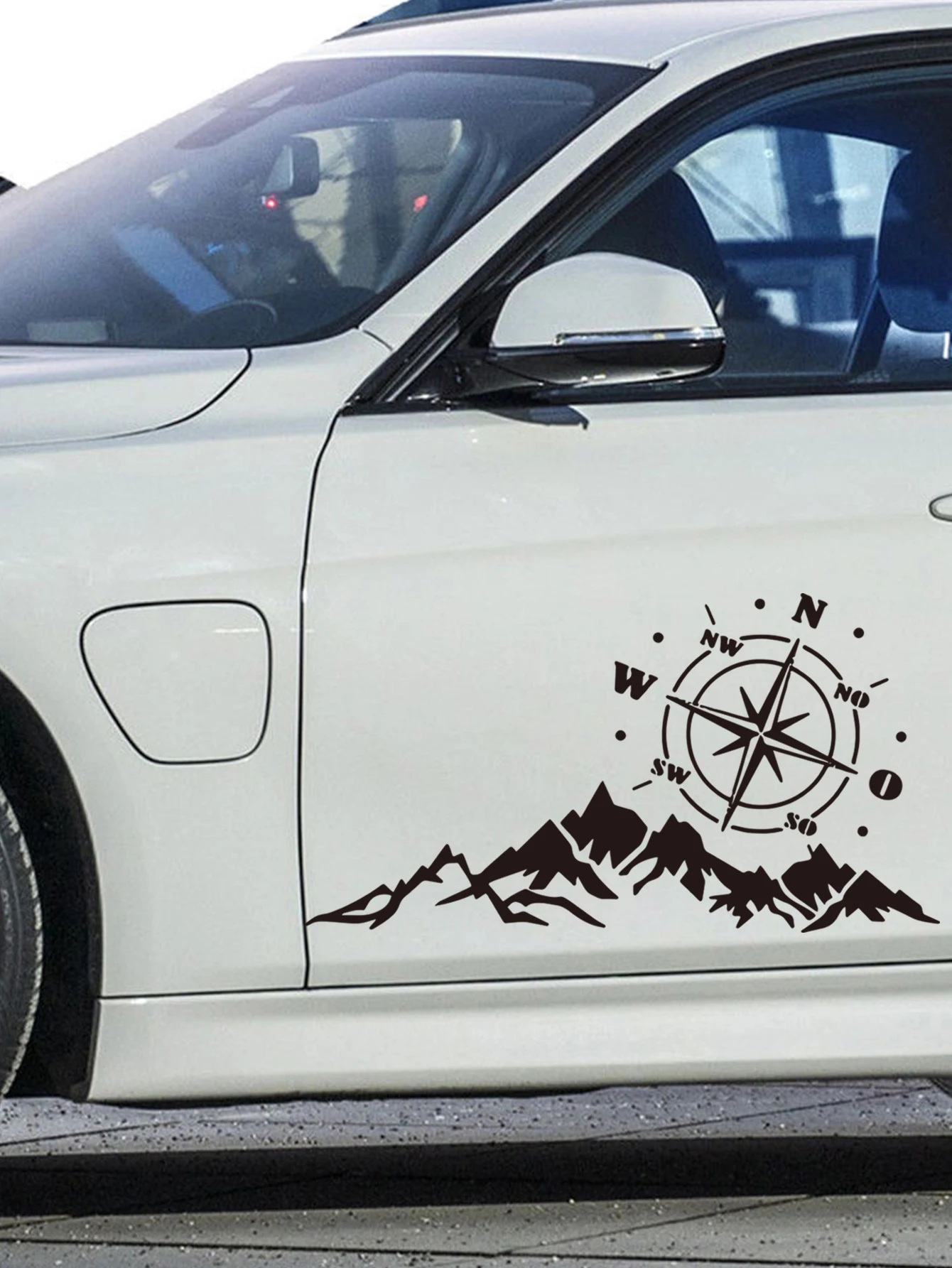 1pc Newest  Mountain Compass   Stickers Voiture  Vinyl Cars Decal Custom Window Door Wall Sticker
