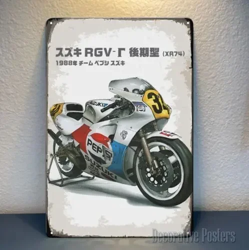 Rgv-G Xr74 Motorcycle Metal Poster - Collectable Sign - Size:20X30Cm, 
