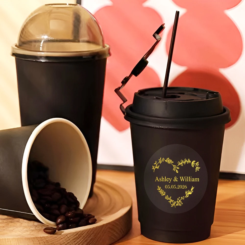 50PCS 맞춤형 웨딩 스티커, 금박 하트 모양 패턴이 - Personalised Candle Label 리뷰 및 가격