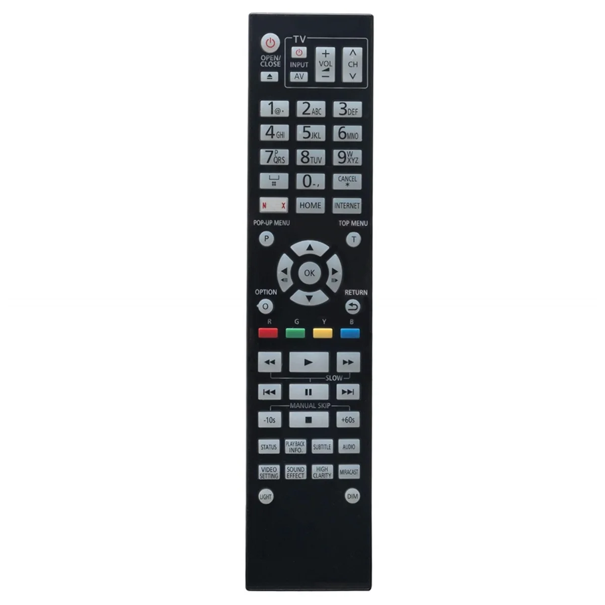 ATS-N2QAYA000130 Remote Control Replace for Panasonic Blu-Ray Disc DVD Player DMP-BDT700 DMP-UB900 DMP-UB900GN