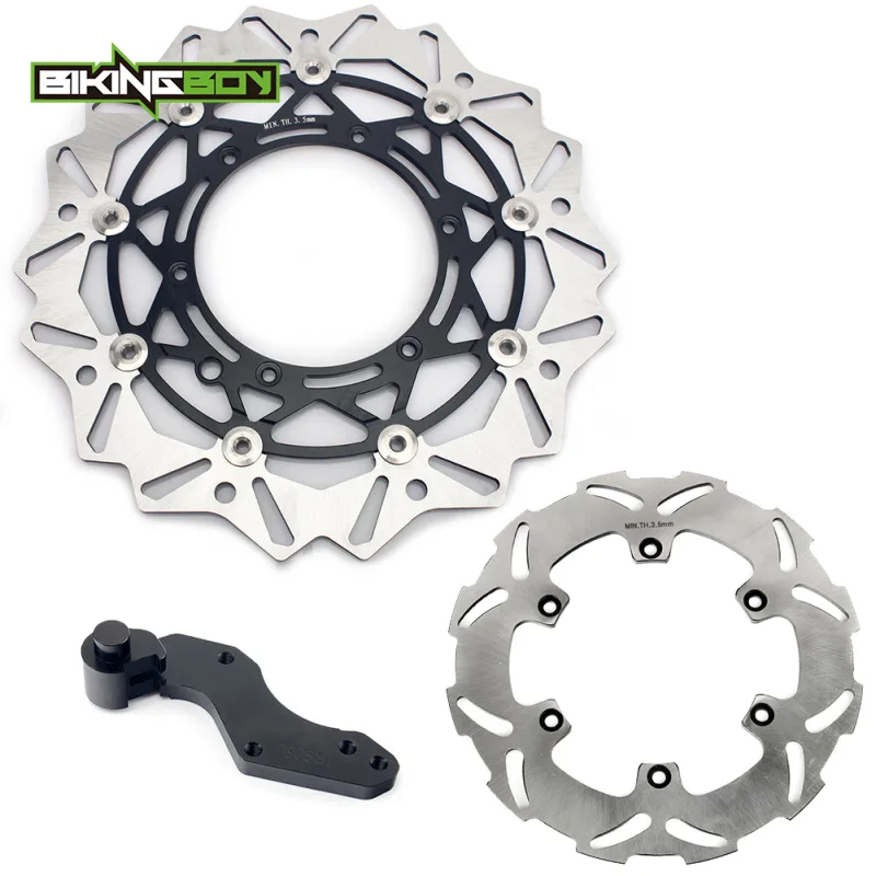 BIKINGBOY For KTM 125 200 250 300 380 400 450 520 525 530 EXC SXF MXC SX XC GS 320mm Front Rear Brake Discs Disks Rotors Bracket