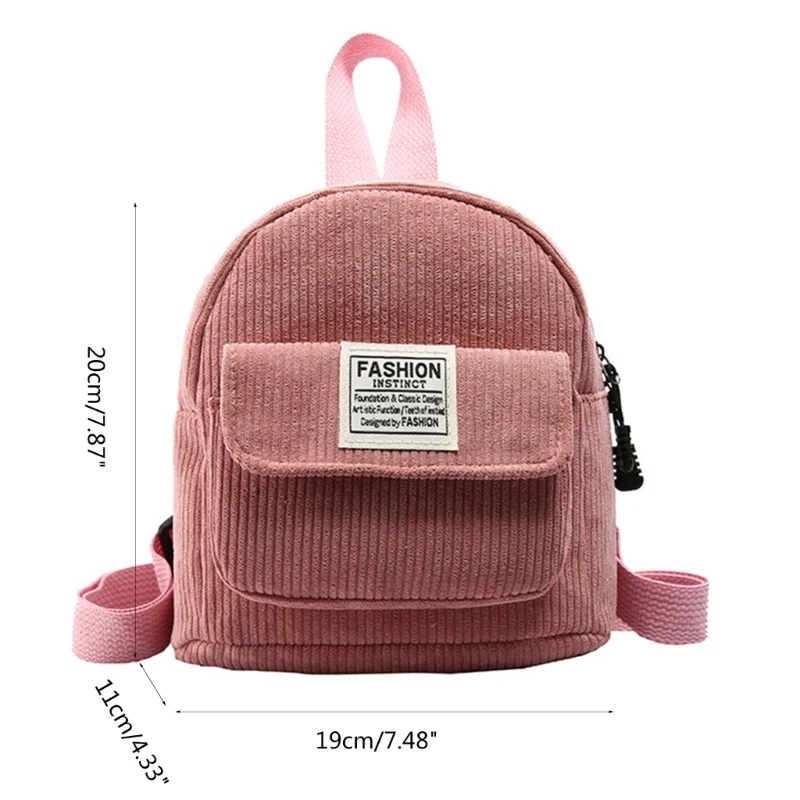 Ransel Bepergian untuk Wanita Ransel Mini Ransel Sekolah Ransel Korduroi Dropship