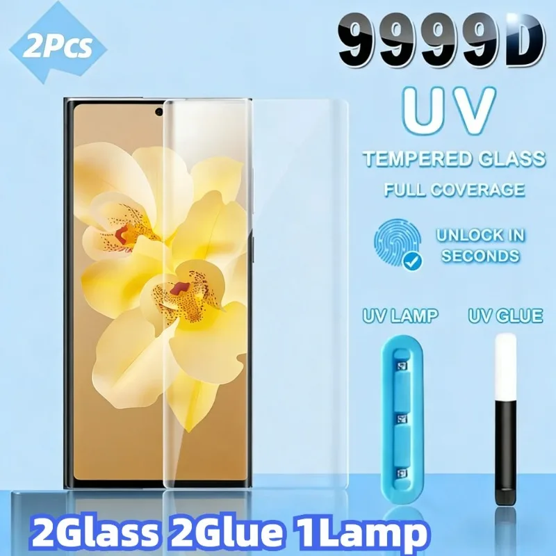 3D Curved Full Glue UV Tempered Glass for Xiaomi 15 14 13 Ultra Unlock Screen Protector for Xiaomi 15 14 13 Pro 15S Pro 13 Lite
